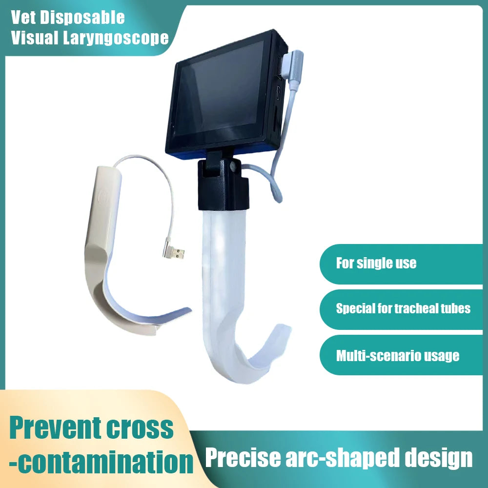 Video Laryngoscope,Sterilizable Blades color Digital usb Laryngoscope, Compatible with smartphones/tablet/laptop, human/pet use