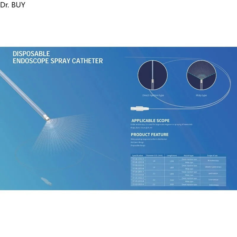 5 pieces DISPOSABLE ENDOSCOPE SPRAY CATHETER,  Endoscopy Diagnosis And Treatment Accessories