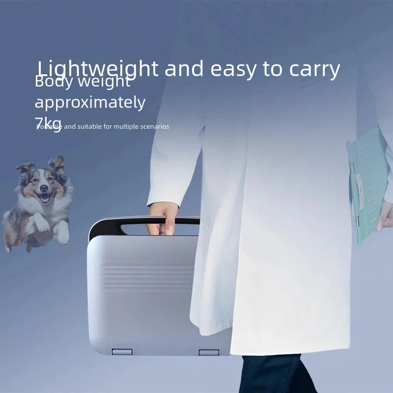 Ecógrafo Doppler Color Veterinario para Mascotas - Escáner Portátil HD con Sonda Múltiple y Batería de Larga Duración