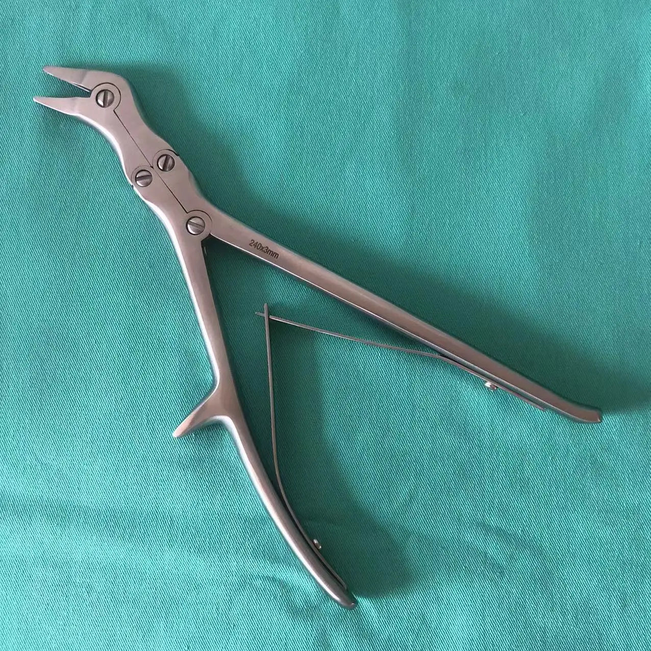 Veterinary Orthopedic Bone Rongeur Set (Double/Triple Action) for Small Animals - Includes Straight, Curved & Olsen Jaws180-240