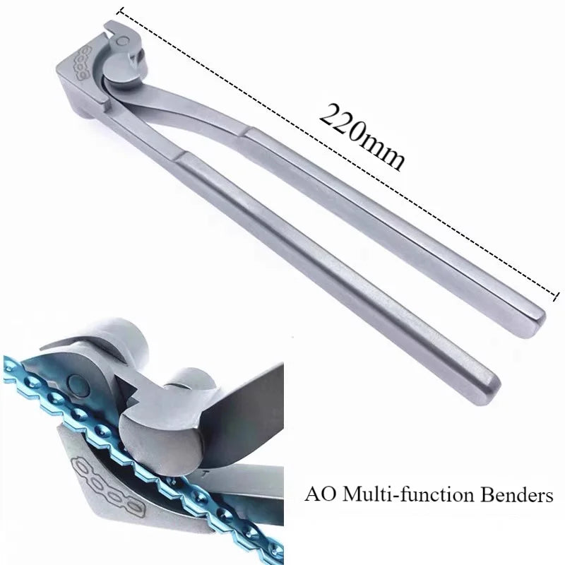 Orthopedic Plate Bending Set | AO Standard 220mm Multi-Function Bender + 24 Surgical Tool5mm+275mm