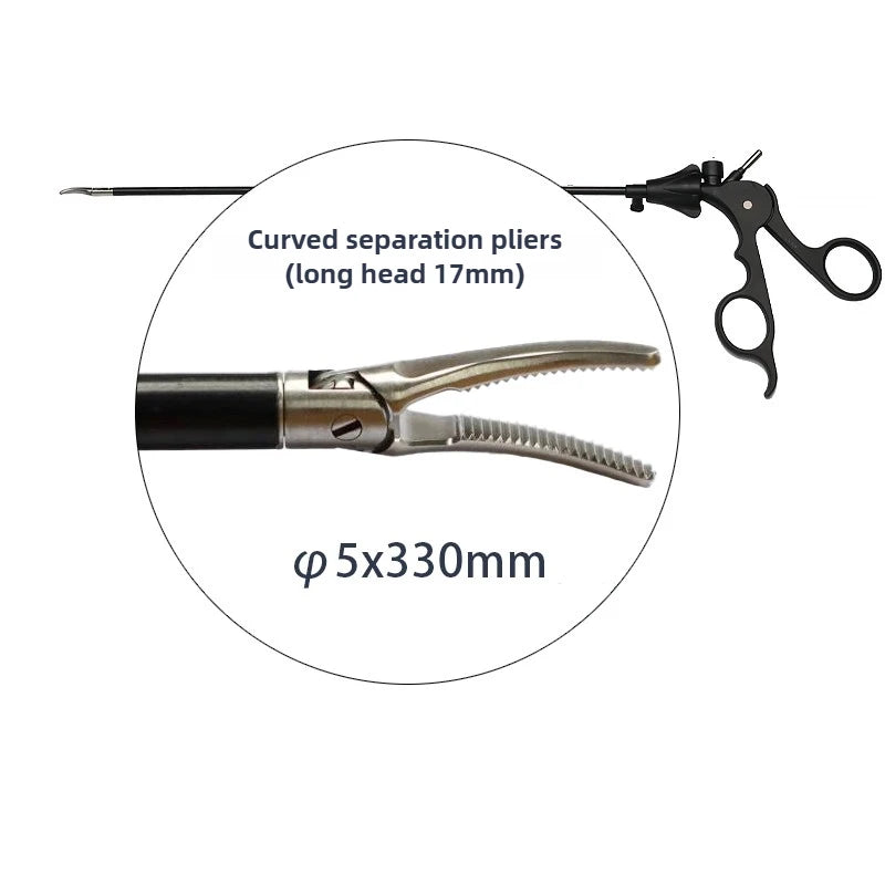 Laparoscopic curved forceps without damage Appendix Gallbladder Stomach Grab Forceps Wire Scissors Tissue Scissors