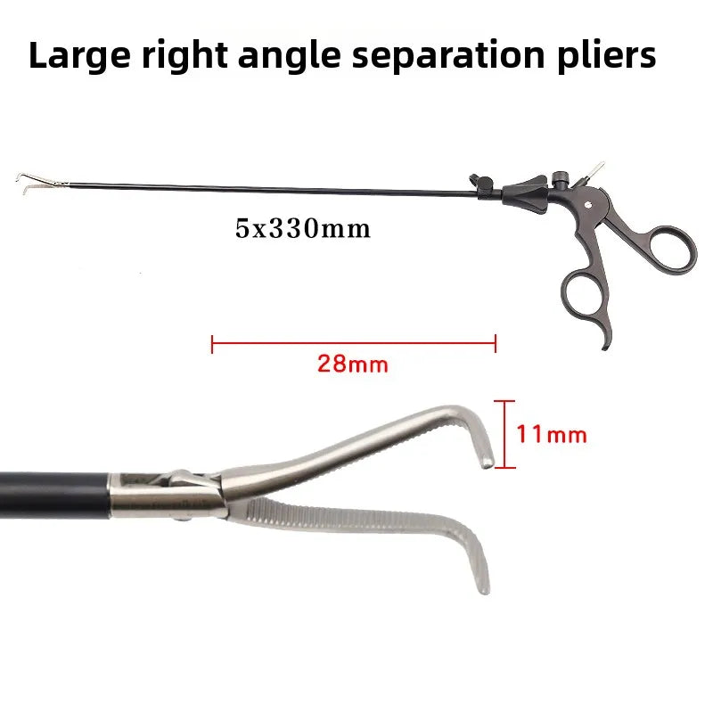 Laparoscopic curved forceps without damage Appendix Gallbladder Stomach Grab Forceps Wire Scissors Tissue Scissors