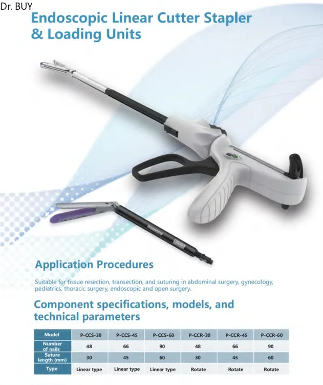 Disposable endoscopic linear cutting Stapler and cutting assembly Handle and staple cartridge,  Laparoscopic instruments
