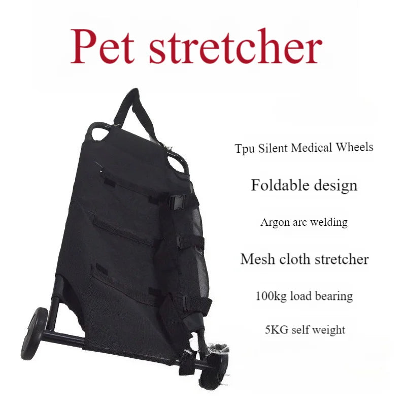 Pet stretcher, animal rescue cart, pet transfer stretcher, carbon steel material, stainless steel material,pet clinic equipment