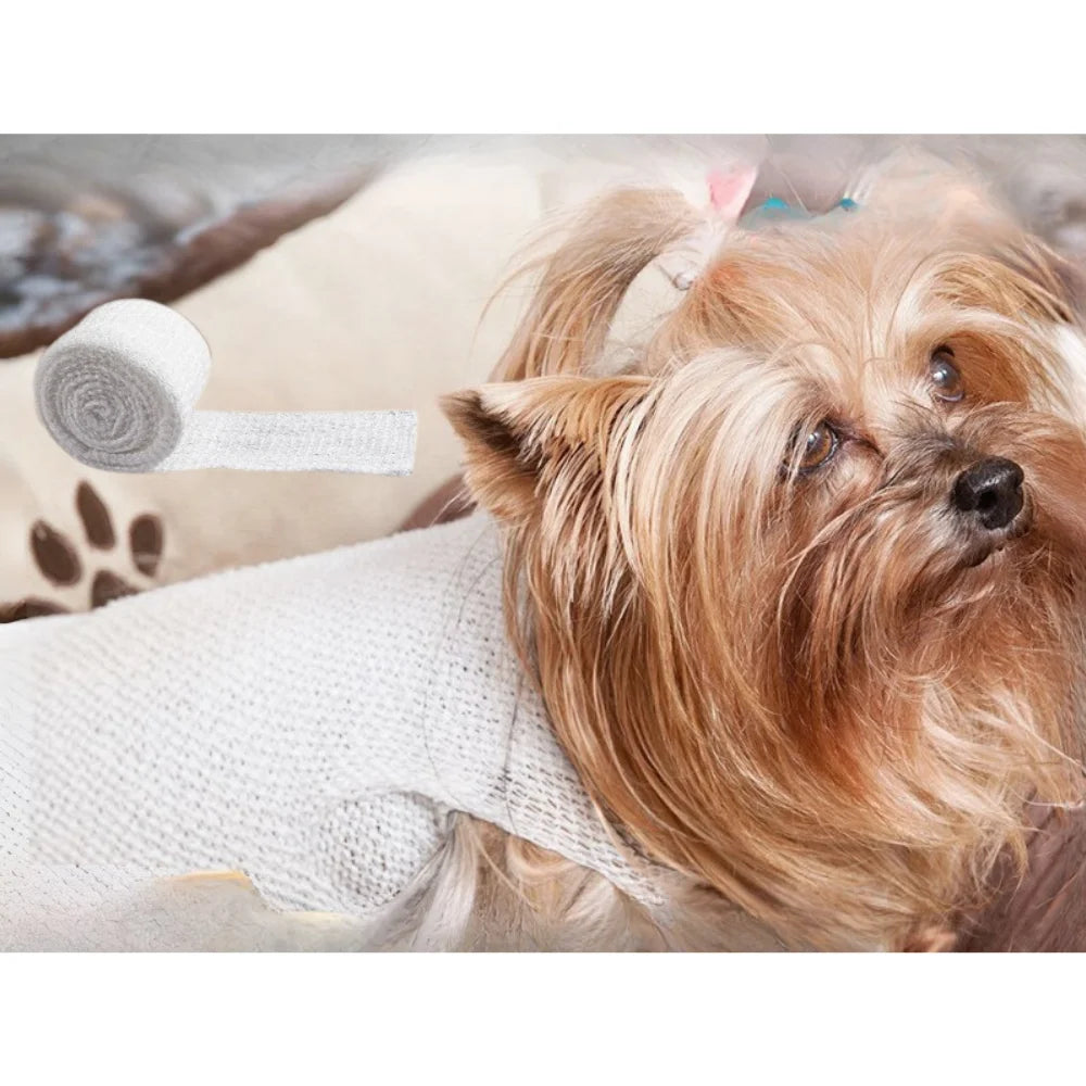 Disposable Elastic Mesh Bandage - Vet Breathable Wrap for Dogs & Cats, Pet Hospital Use,Net Tubular Bandage