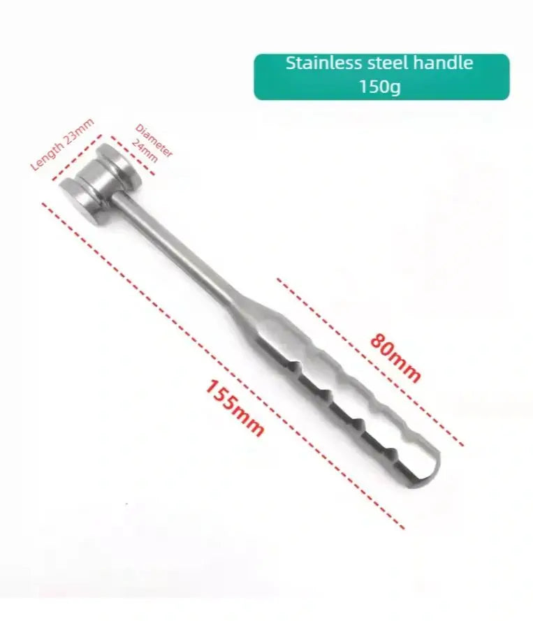 Veterinary Orthopedic Mallet Set | Wood/Metal/Silicone Handles | 300-600g Impact Options | Small Animal Surgical Hammer